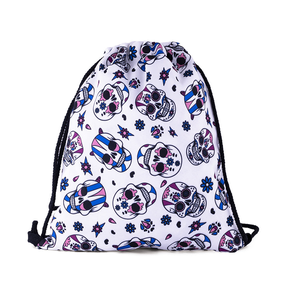 Wholesale Halloween Cartoon Print Oxford Cloth Drawstring Bag